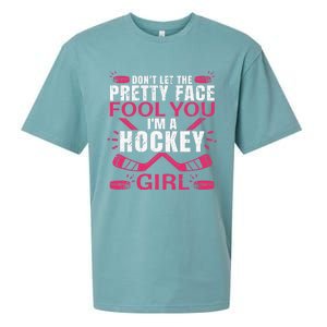 Cool Ice Hockey For Girls Hockey Player Sports Lovers Sueded Cloud Jersey T-Shirt