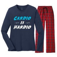 Cardio Is Hardio Women's Long Sleeve Flannel Pajama Set 