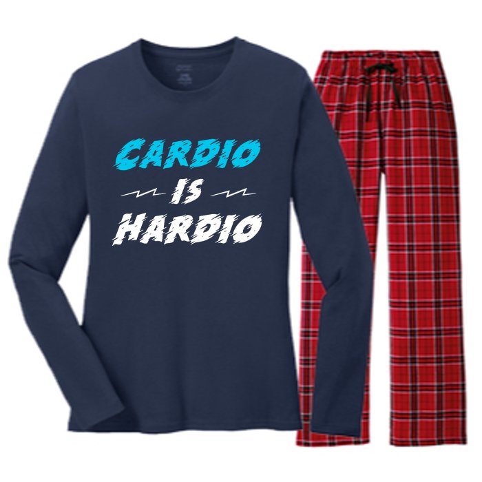 Cardio Is Hardio Women's Long Sleeve Flannel Pajama Set 