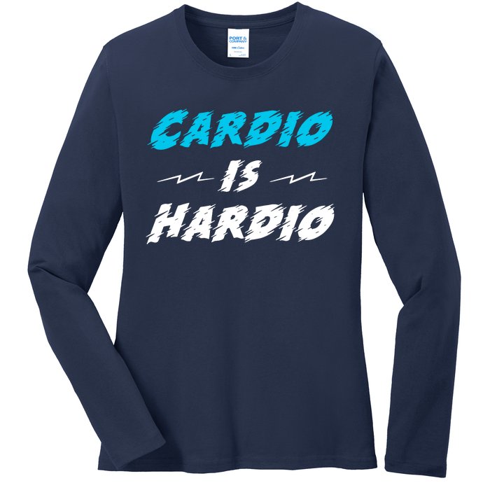 Cardio Is Hardio Ladies Long Sleeve Shirt