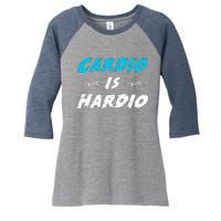 Cardio Is Hardio Women's Tri-Blend 3/4-Sleeve Raglan Shirt