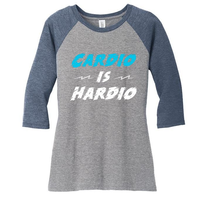 Cardio Is Hardio Women's Tri-Blend 3/4-Sleeve Raglan Shirt