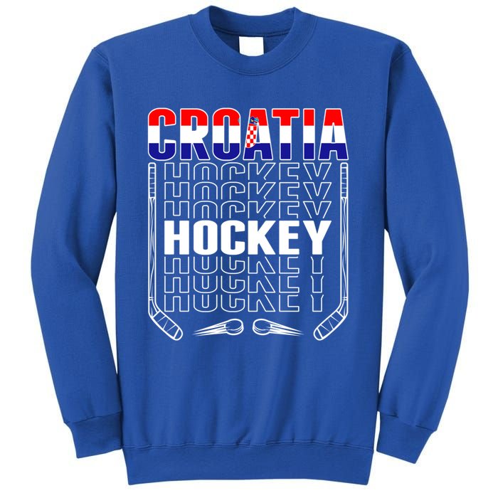 Croatia Ice Hockey Fans Jersey Croatian Flag Hockey Sticks Gift Sweatshirt