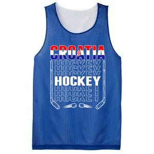 Croatia Ice Hockey Fans Jersey Croatian Flag Hockey Sticks Gift Mesh Reversible Basketball Jersey Tank