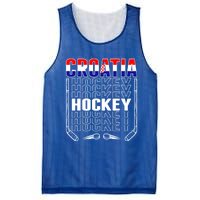 Croatia Ice Hockey Fans Jersey Croatian Flag Hockey Sticks Gift Mesh Reversible Basketball Jersey Tank