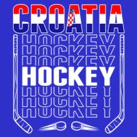 Croatia Ice Hockey Fans Jersey Croatian Flag Hockey Sticks Gift Toddler T-Shirt
