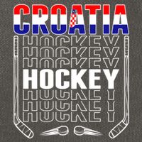 Croatia Ice Hockey Fans Jersey Croatian Flag Hockey Sticks Gift Cotton Canvas Backpack
