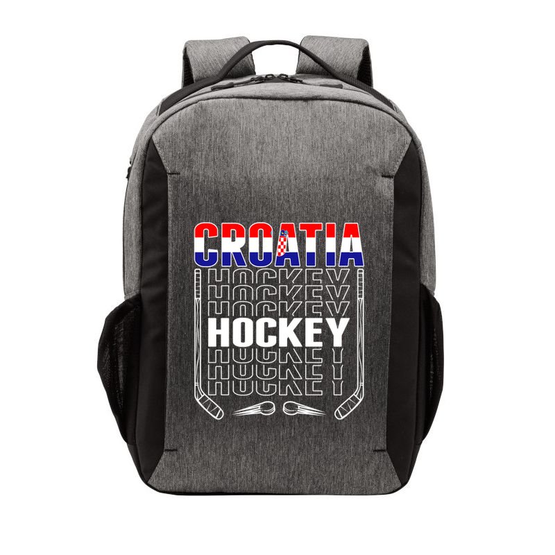 Croatia Ice Hockey Fans Jersey Croatian Flag Hockey Sticks Gift Vector Backpack