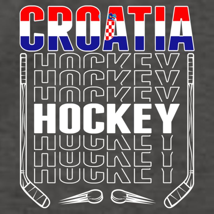 Croatia Ice Hockey Fans Jersey Croatian Flag Hockey Sticks Gift Vector Backpack
