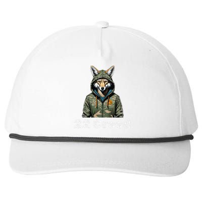 Coyote In Hood 22 Graphic Hunting Snapback Five-Panel Rope Hat