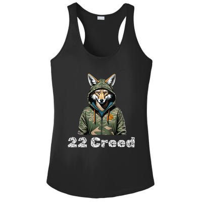 Coyote In Hood 22 Graphic Hunting Ladies PosiCharge Competitor Racerback Tank