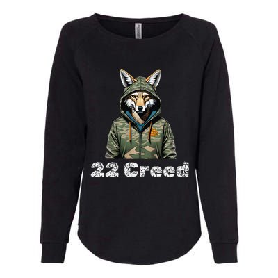 Coyote In Hood 22 Graphic Hunting Womens California Wash Sweatshirt