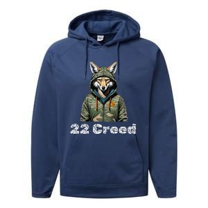 Coyote In Hood 22 Graphic Hunting Performance Fleece Hoodie