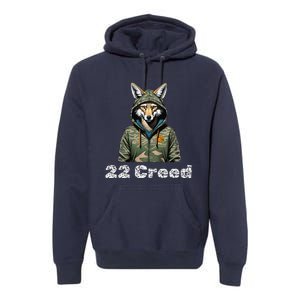 Coyote In Hood 22 Graphic Hunting Premium Hoodie