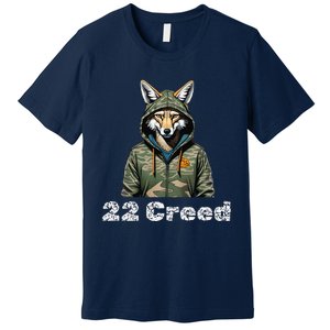 Coyote In Hood 22 Graphic Hunting Premium T-Shirt