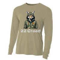 Coyote In Hood 22 Graphic Hunting Cooling Performance Long Sleeve Crew