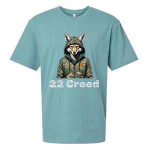 Coyote In Hood 22 Graphic Hunting Sueded Cloud Jersey T-Shirt