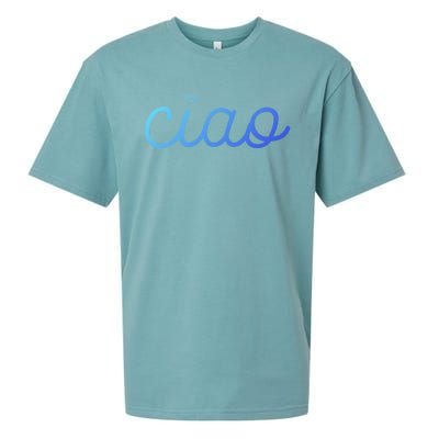 Ciao Italian Hello Goodbye Visit Italy Trip Europe Vacation Cute Gift Sueded Cloud Jersey T-Shirt