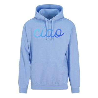 Ciao Italian Hello Goodbye Visit Italy Trip Europe Vacation Cute Gift Unisex Surf Hoodie