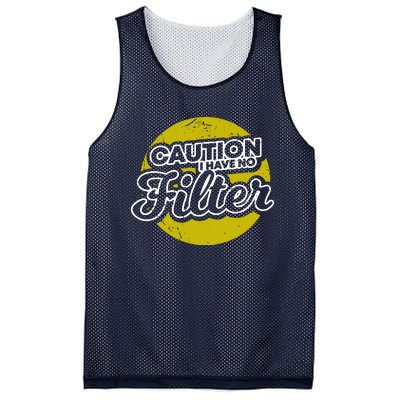 Caution I Have No Filter Mesh Reversible Basketball Jersey Tank