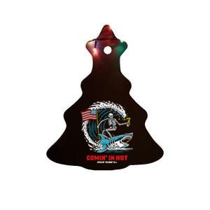 Comin' In Hot Cove Surf Co Ceramic Tree Ornament