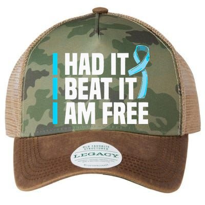 Cancer I Had It I Beat It Im Free Prostate Cancer Survivor Legacy Tie Dye Trucker Hat