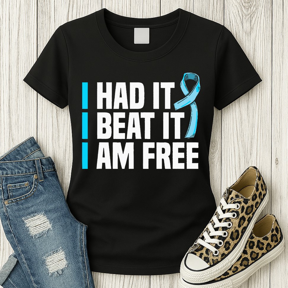 Cancer I Had It I Beat It Im Free Prostate Cancer Survivor Womens T-Shirt