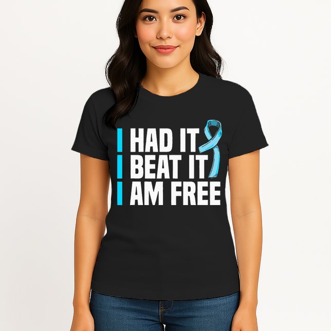 Cancer I Had It I Beat It Im Free Prostate Cancer Survivor Womens T-Shirt