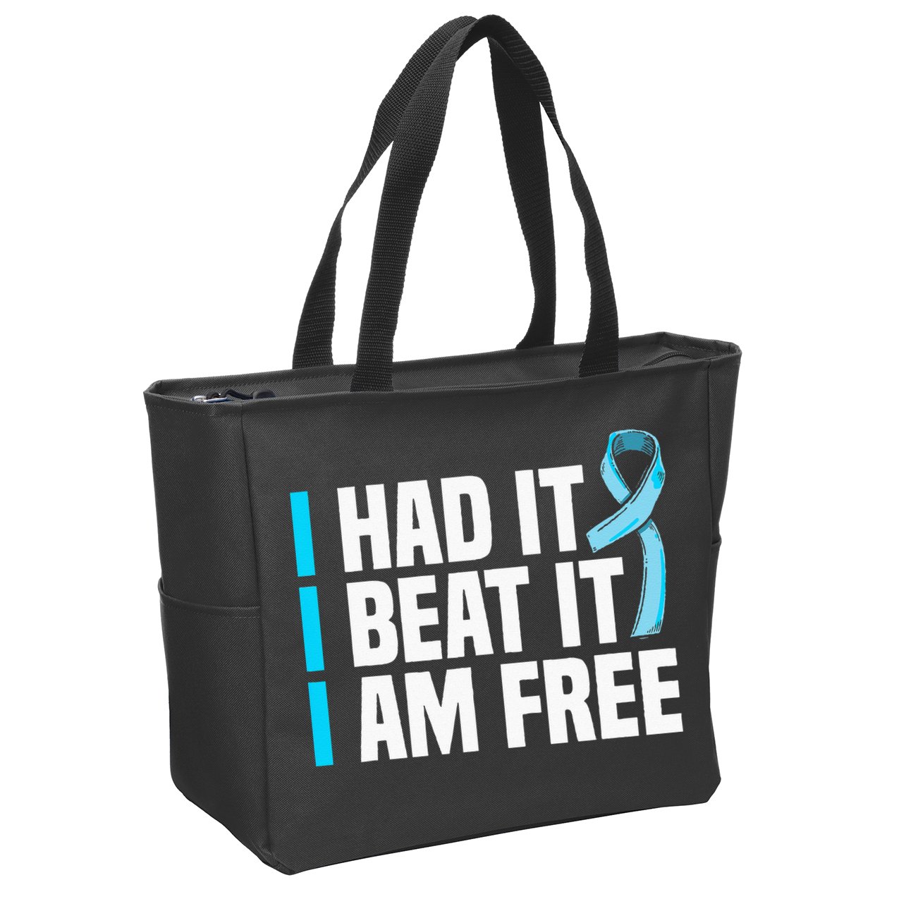 Cancer I Had It I Beat It Im Free Prostate Cancer Survivor Zip Tote Bag