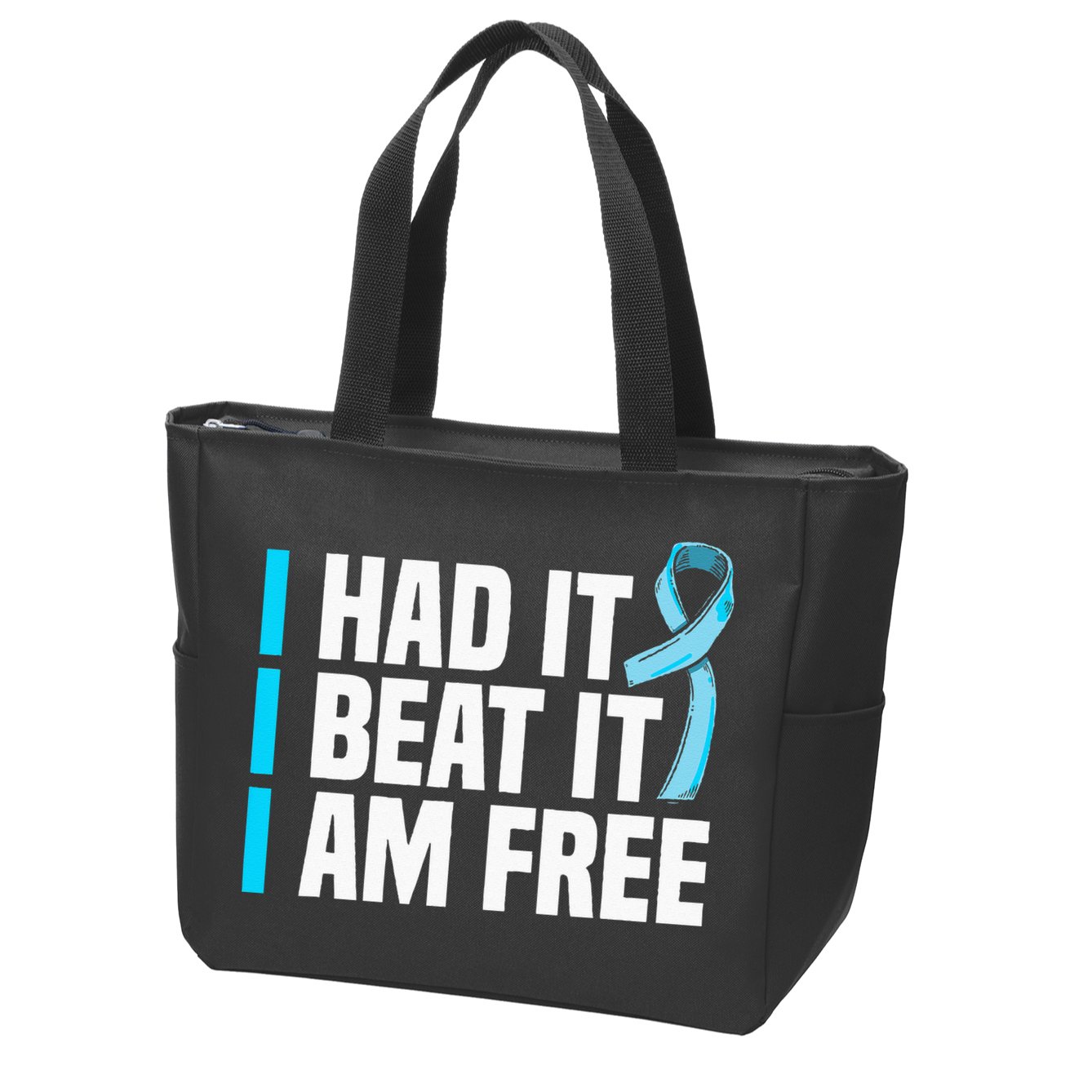 Cancer I Had It I Beat It Im Free Prostate Cancer Survivor Zip Tote Bag