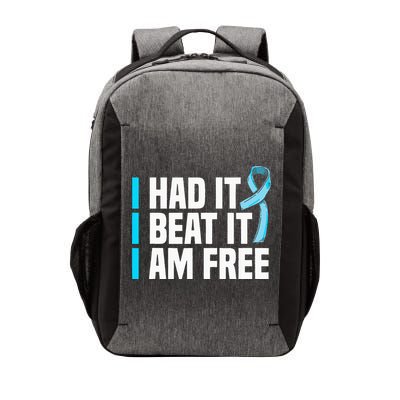 Cancer I Had It I Beat It Im Free Prostate Cancer Survivor Vector Backpack