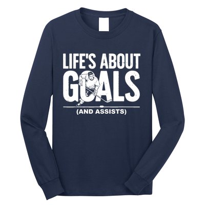 Cool Ice Hockey For Hockey Lover Goalie Sports Long Sleeve Shirt