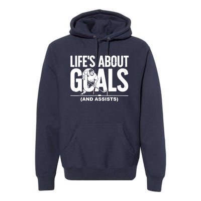 Cool Ice Hockey For Hockey Lover Goalie Sports Premium Hoodie