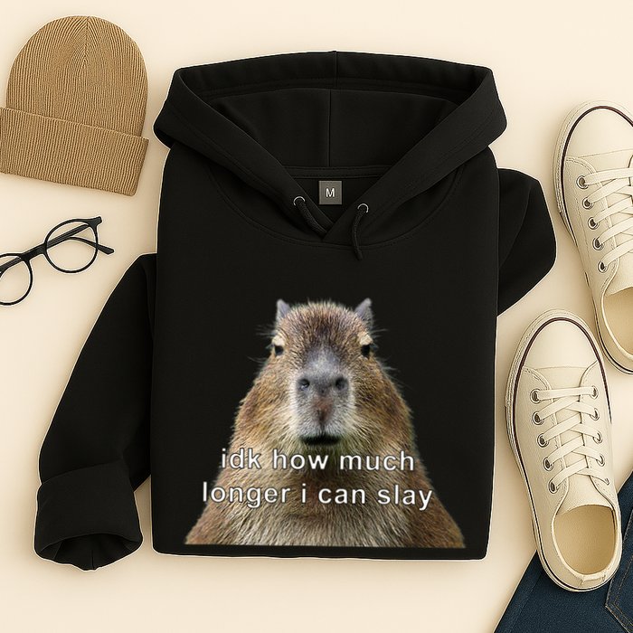 Capybara Idk How Much Longer I Can Slay Hoodie