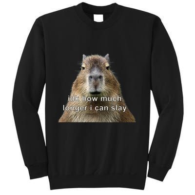 Capybara Idk How Much Longer I Can Slay Sweatshirt