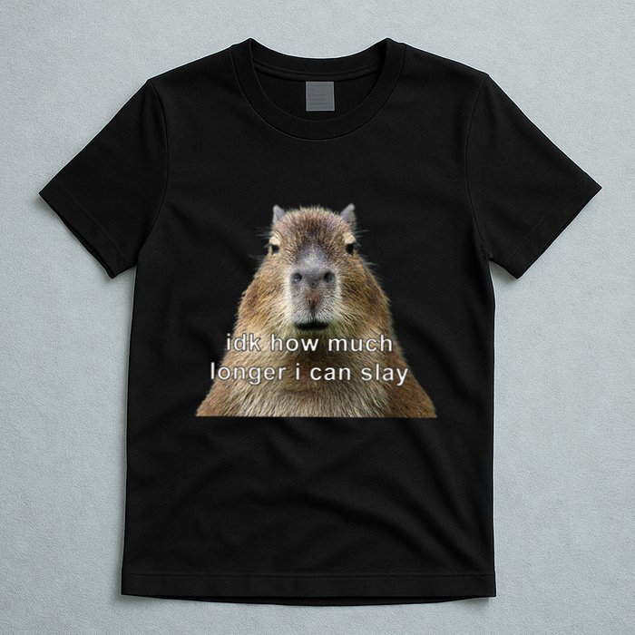 Capybara Idk How Much Longer I Can Slay T-Shirt