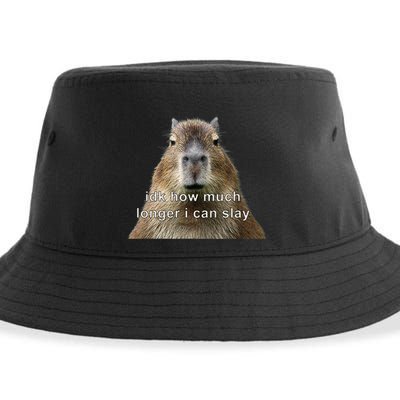 Capybara Idk How Much Longer I Can Slay Sustainable Bucket Hat