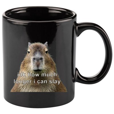 Capybara Idk How Much Longer I Can Slay 11oz C Handle Ceramic Mug