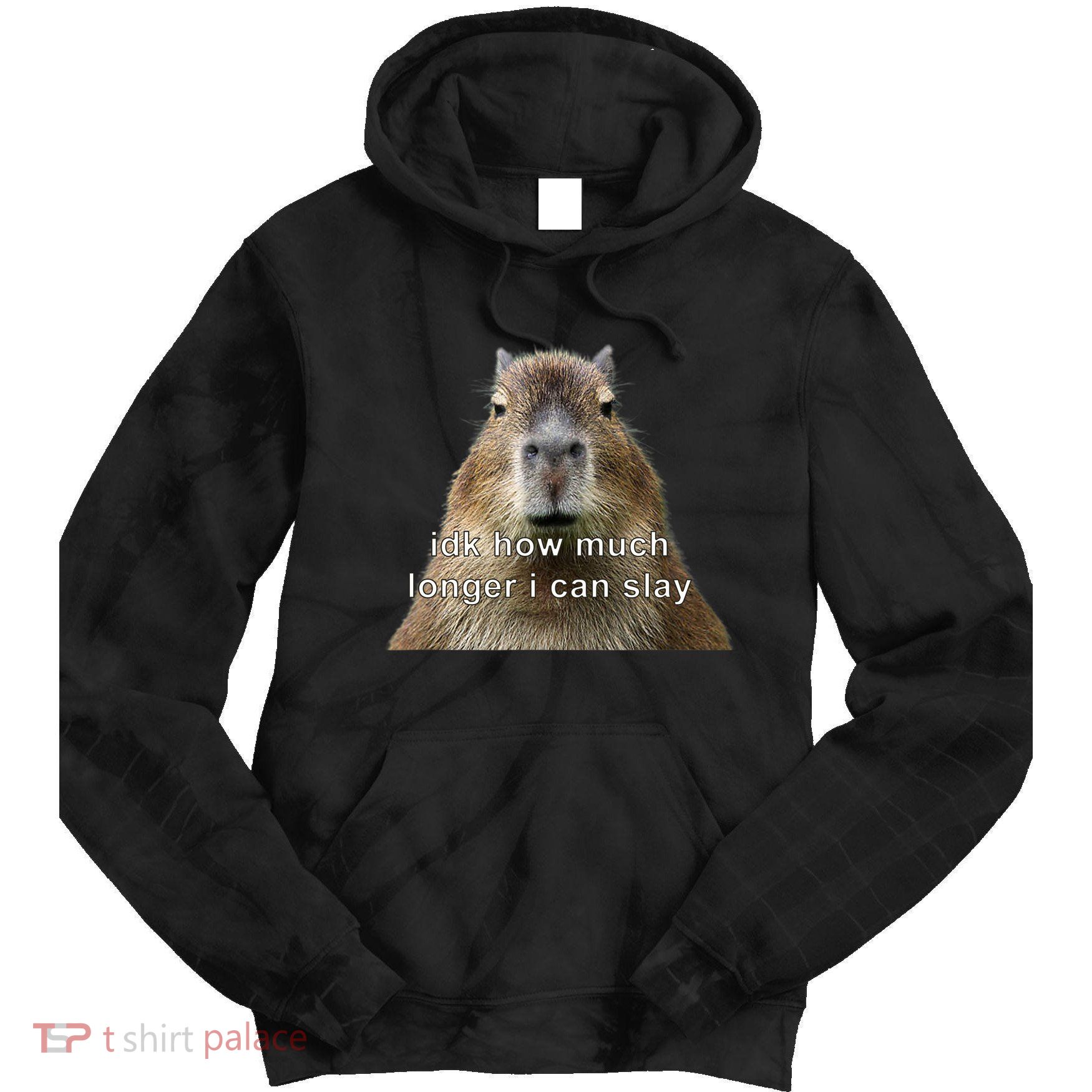 Capybara Idk How Much Longer I Can Slay Tie Dye Hoodie