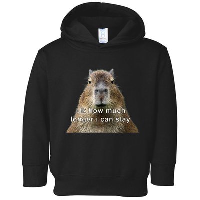 Capybara Idk How Much Longer I Can Slay Toddler Hoodie
