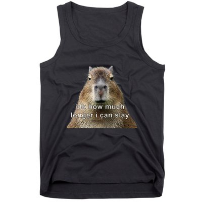 Capybara Idk How Much Longer I Can Slay Tank Top