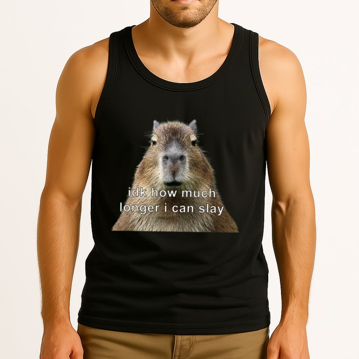 Capybara Idk How Much Longer I Can Slay Tank Top