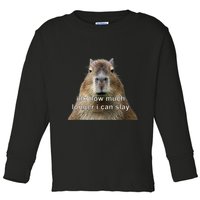 Capybara Idk How Much Longer I Can Slay Toddler Long Sleeve Shirt