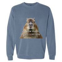 Capybara Idk How Much Longer I Can Slay Garment-Dyed Sweatshirt