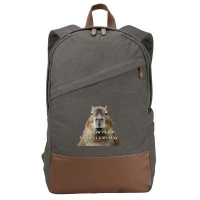 Capybara Idk How Much Longer I Can Slay Cotton Canvas Backpack