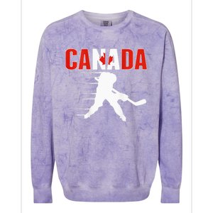 Canada Ice Hockey Lovers Jersey Canadian Hockey Team Fans Colorblast Crewneck Sweatshirt