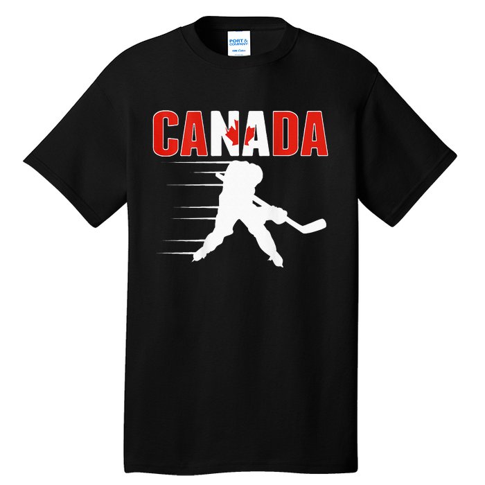 Canada Ice Hockey Lovers Jersey Canadian Hockey Team Fans Tall T-Shirt