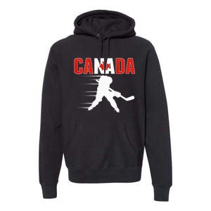 Canada Ice Hockey Lovers Jersey Canadian Hockey Team Fans Premium Hoodie