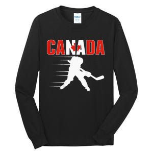 Canada Ice Hockey Lovers Jersey Canadian Hockey Team Fans Tall Long Sleeve T-Shirt