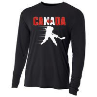 Canada Ice Hockey Lovers Jersey Canadian Hockey Team Fans Cooling Performance Long Sleeve Crew